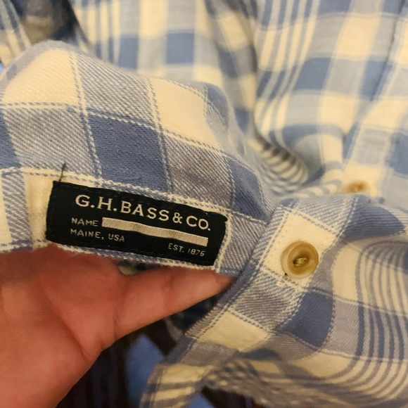 G.H. Bass & Co Blue Plaid Shirt - Picture 5 of 6